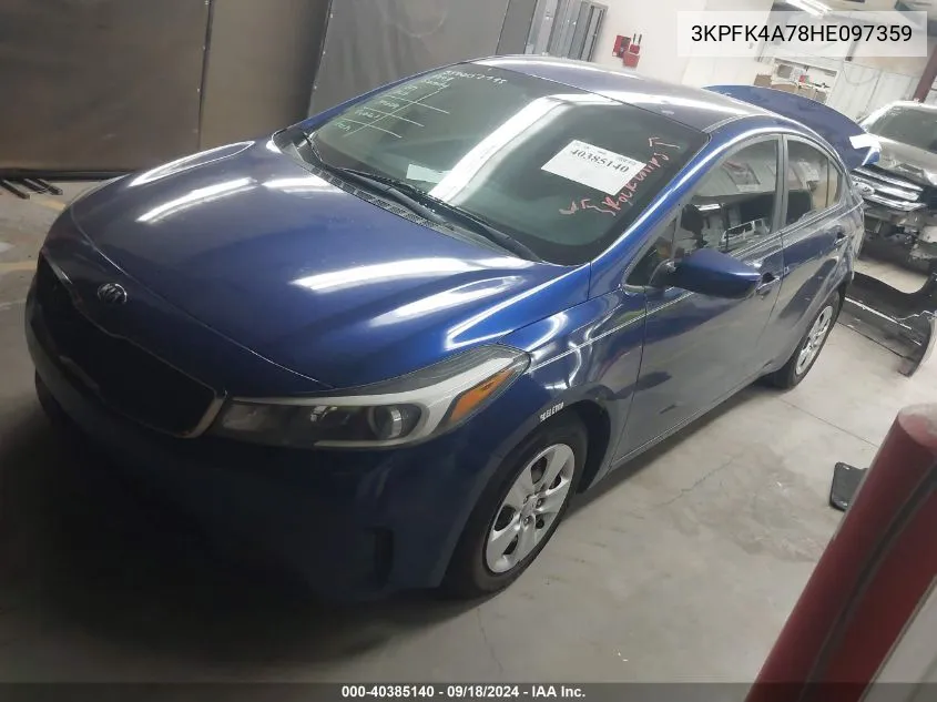 3KPFK4A78HE097359 2017 Kia Forte Lx