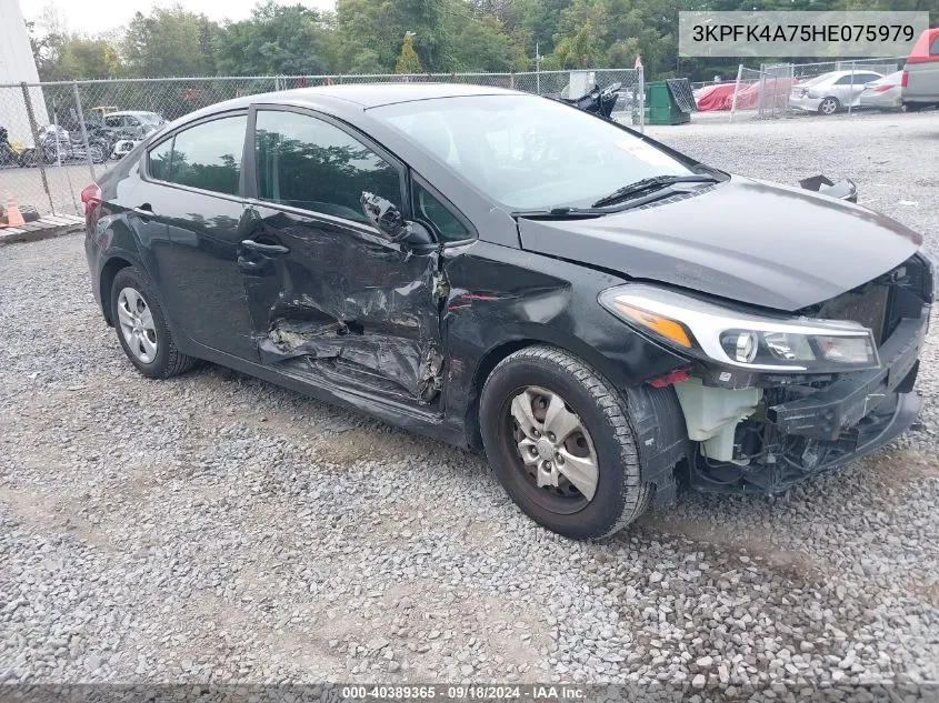 2017 Kia Forte Lx VIN: 3KPFK4A75HE075979 Lot: 40389365