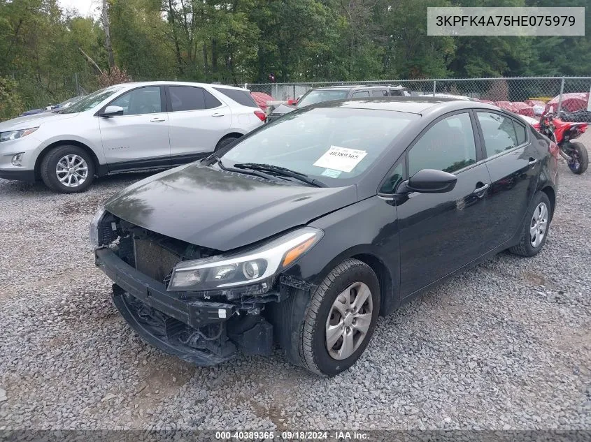 2017 Kia Forte Lx VIN: 3KPFK4A75HE075979 Lot: 40389365