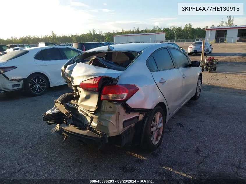 2017 Kia Forte Lx VIN: 3KPFL4A77HE130915 Lot: 40396203