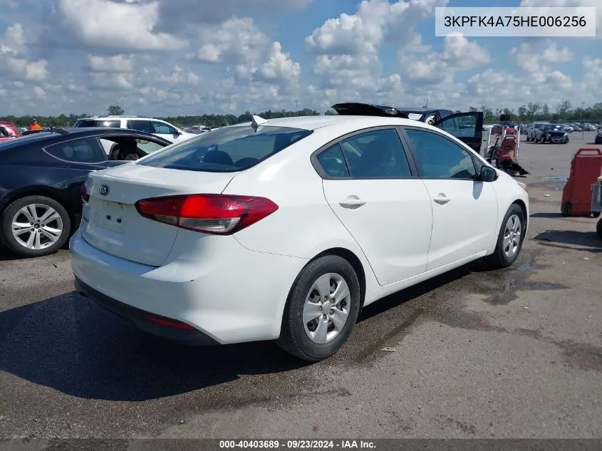 2017 Kia Forte Lx VIN: 3KPFK4A75HE006256 Lot: 40403689