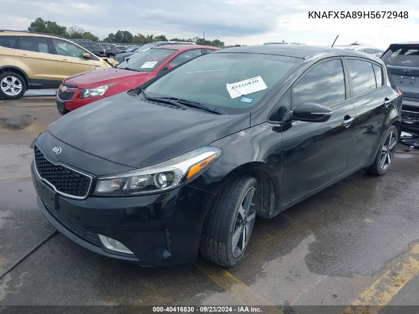 KNAFX5A89H5672948 2017 Kia Forte Ex