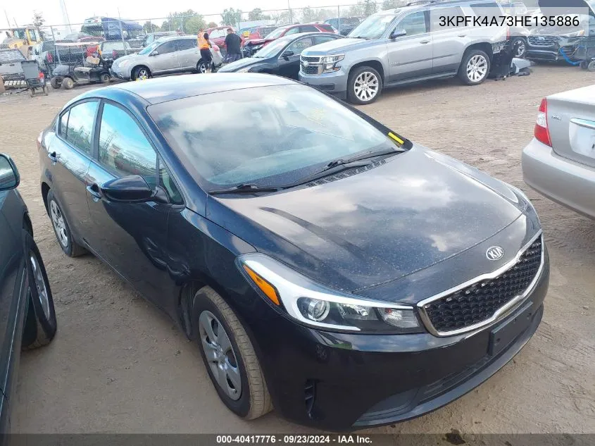 2017 Kia Forte Lx VIN: 3KPFK4A73HE135886 Lot: 40417776