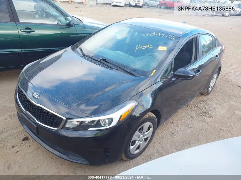 2017 Kia Forte Lx VIN: 3KPFK4A73HE135886 Lot: 40417776