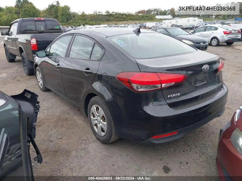 2017 Kia Forte Lx VIN: 3KPFL4A74HE038368 Lot: 40425603