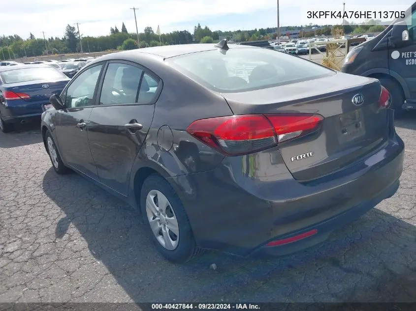 2017 Kia Forte Lx VIN: 3KPFK4A76HE113705 Lot: 40427844