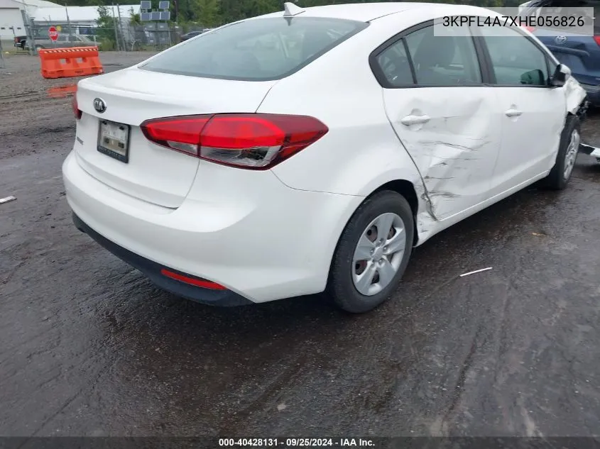 2017 Kia Forte Lx VIN: 3KPFL4A7XHE056826 Lot: 40428131