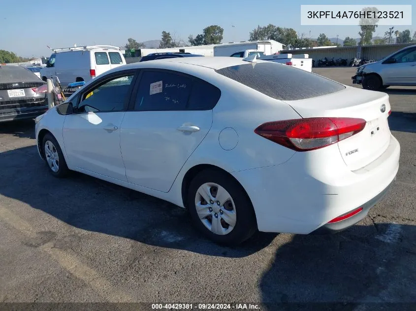 2017 Kia Forte Lx VIN: 3KPFL4A76HE123521 Lot: 40429381