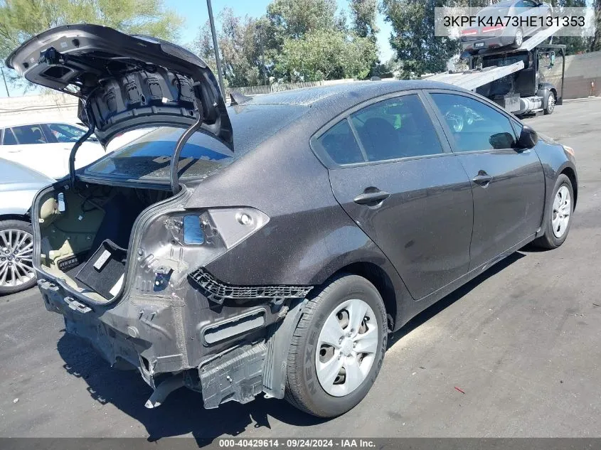 2017 Kia Forte Lx VIN: 3KPFK4A73HE131353 Lot: 40429614