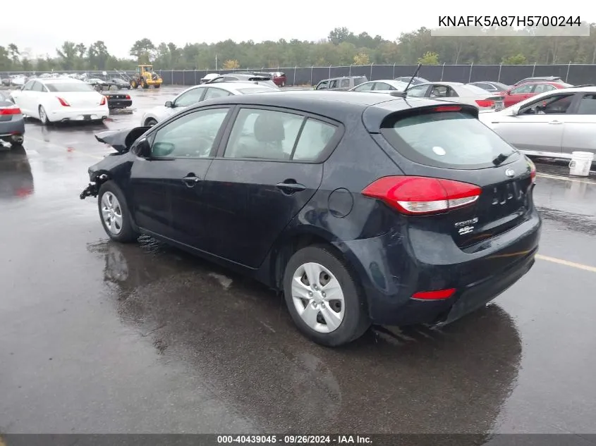 KNAFK5A87H5700244 2017 Kia Forte Lx