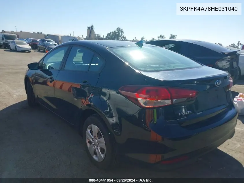 3KPFK4A78HE031040 2017 Kia Forte Lx