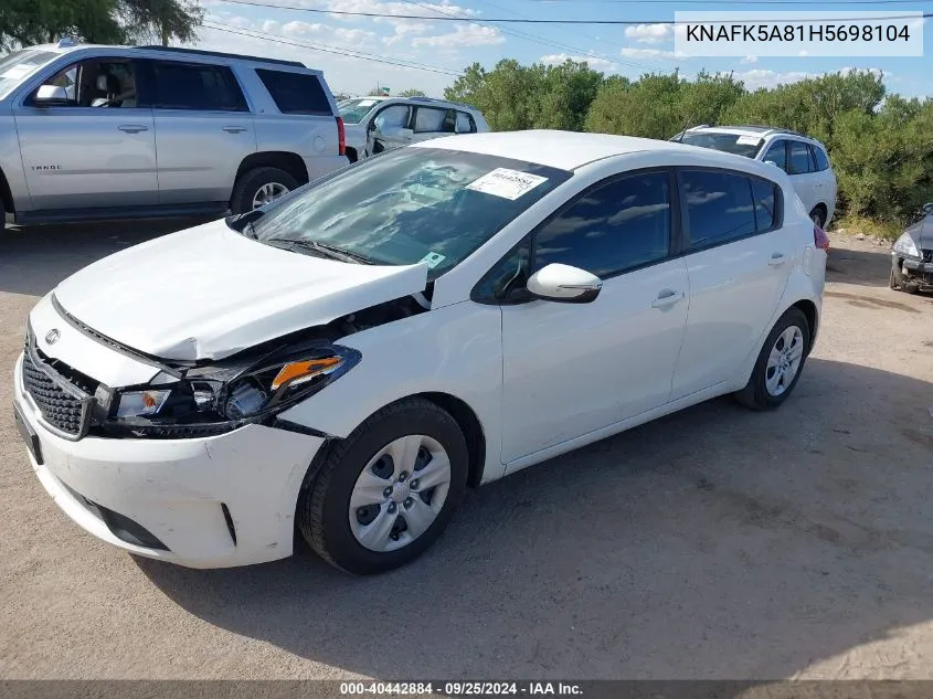 2017 Kia Forte Lx VIN: KNAFK5A81H5698104 Lot: 40442884