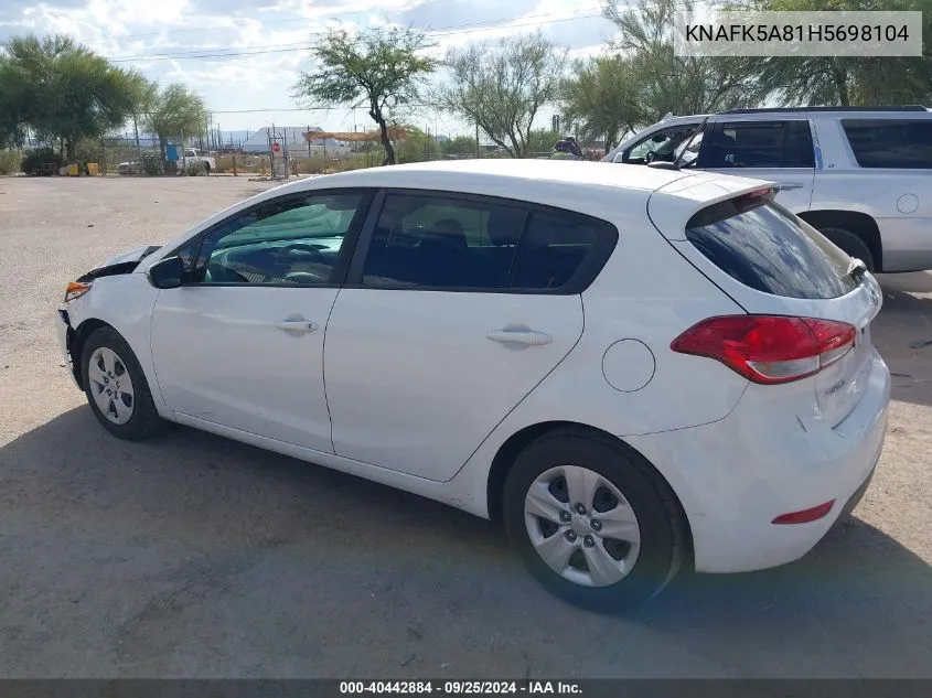 KNAFK5A81H5698104 2017 Kia Forte Lx