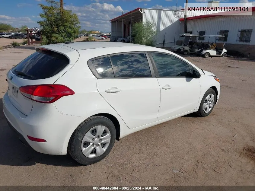 KNAFK5A81H5698104 2017 Kia Forte Lx