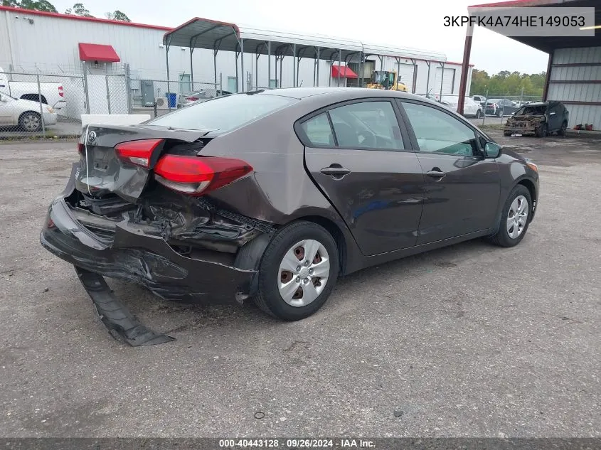 2017 Kia Forte Lx VIN: 3KPFK4A74HE149053 Lot: 40443128