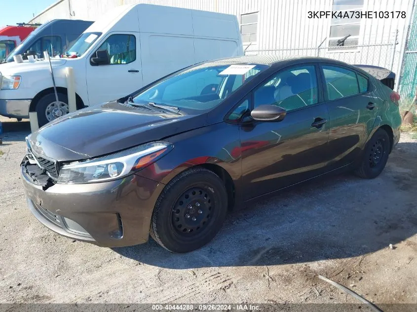 2017 Kia Forte Lx VIN: 3KPFK4A73HE103178 Lot: 40444288