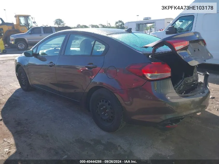 3KPFK4A73HE103178 2017 Kia Forte Lx