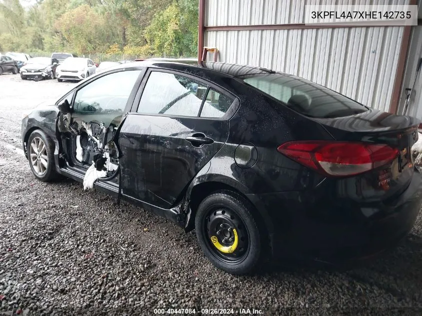 2017 Kia Forte Lx/S VIN: 3KPFL4A7XHE142735 Lot: 40447084