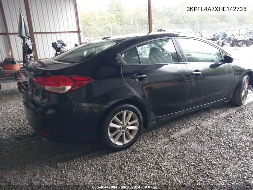 2017 Kia Forte Lx/S VIN: 3KPFL4A7XHE142735 Lot: 40447084