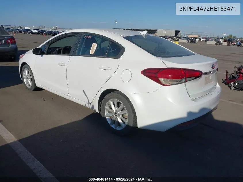 2017 Kia Forte Lx VIN: 3KPFL4A72HE153471 Lot: 40461414