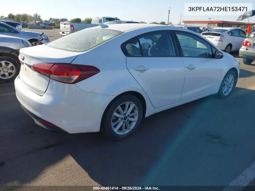 2017 Kia Forte Lx VIN: 3KPFL4A72HE153471 Lot: 40461414