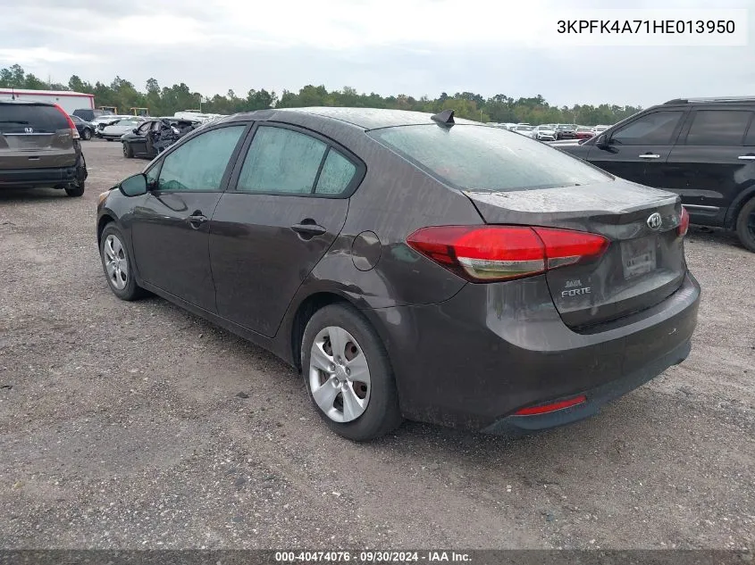 2017 Kia Forte Lx VIN: 3KPFK4A71HE013950 Lot: 40474076