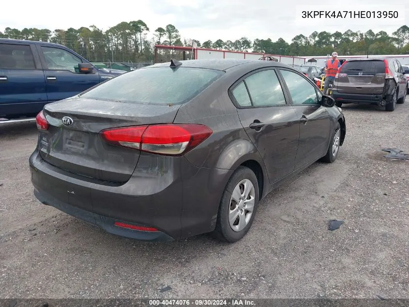 2017 Kia Forte Lx VIN: 3KPFK4A71HE013950 Lot: 40474076