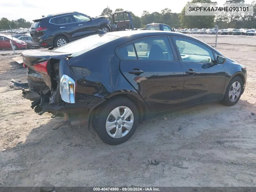 2017 Kia Forte Lx VIN: 3KPFK4A74HE093101 Lot: 40474980