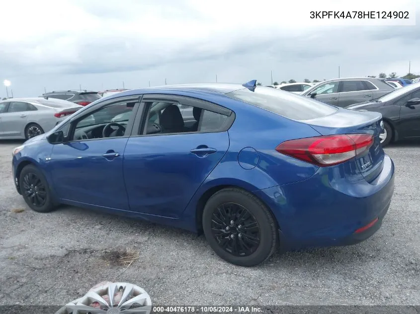 2017 Kia Forte Lx VIN: 3KPFK4A78HE124902 Lot: 40476178