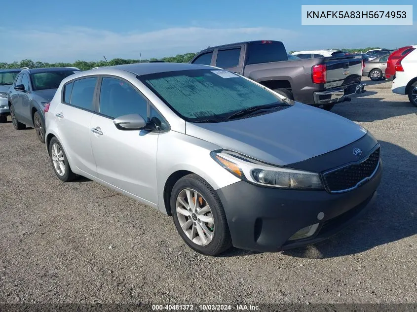 KNAFK5A83H5674953 2017 Kia Forte Lx