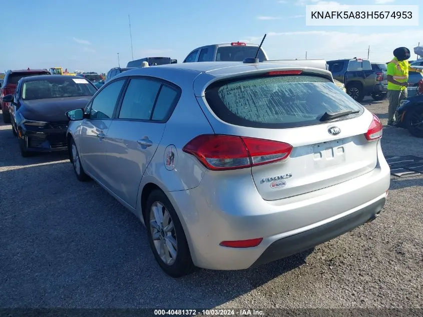 KNAFK5A83H5674953 2017 Kia Forte Lx