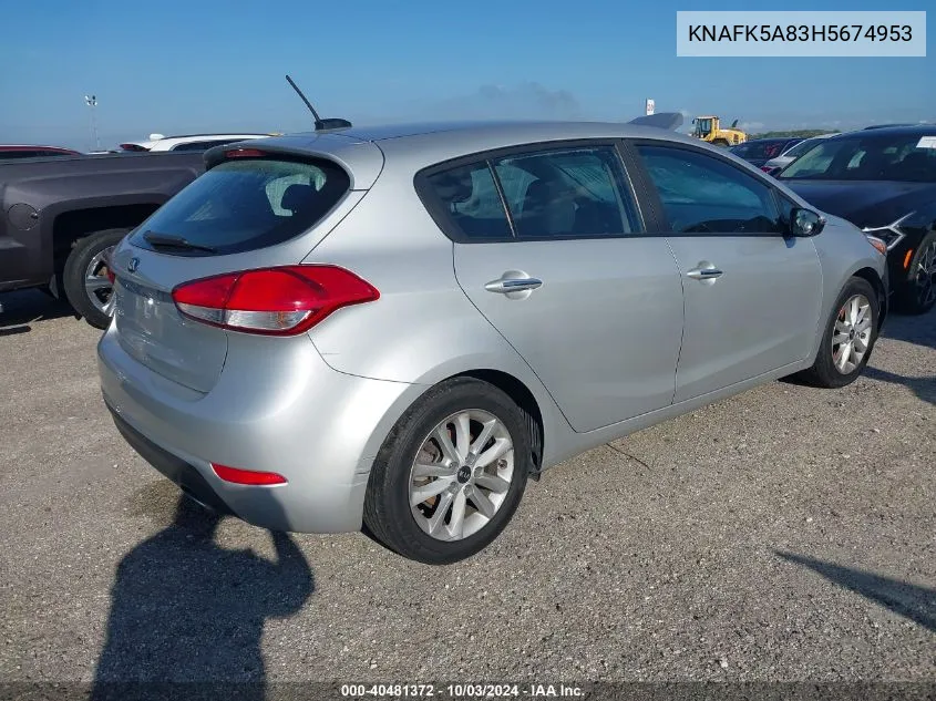 KNAFK5A83H5674953 2017 Kia Forte Lx