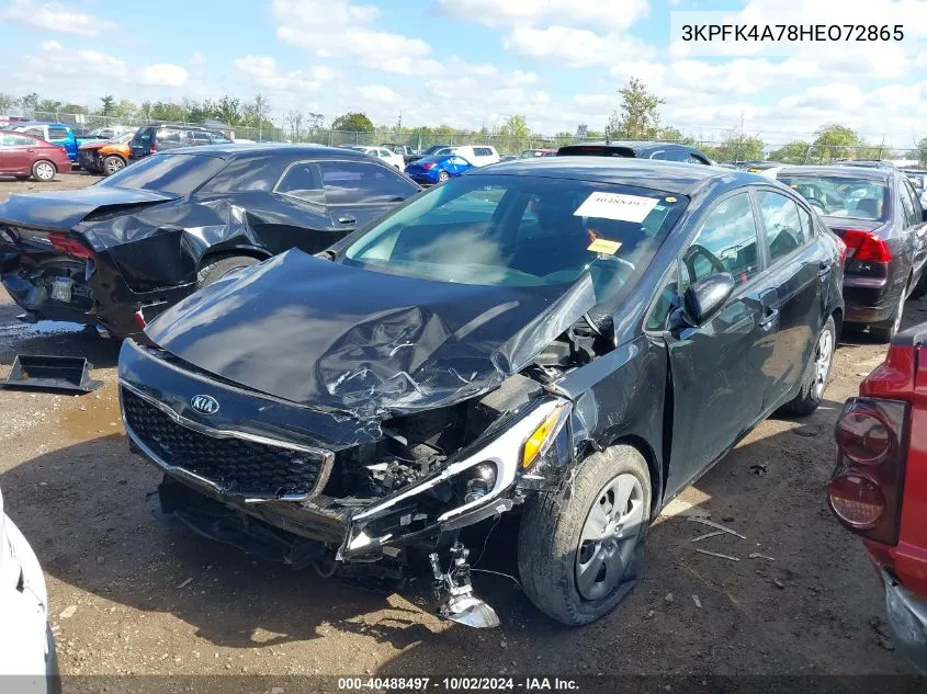 2017 Kia Forte Lx VIN: 3KPFK4A78HEO72865 Lot: 40488497