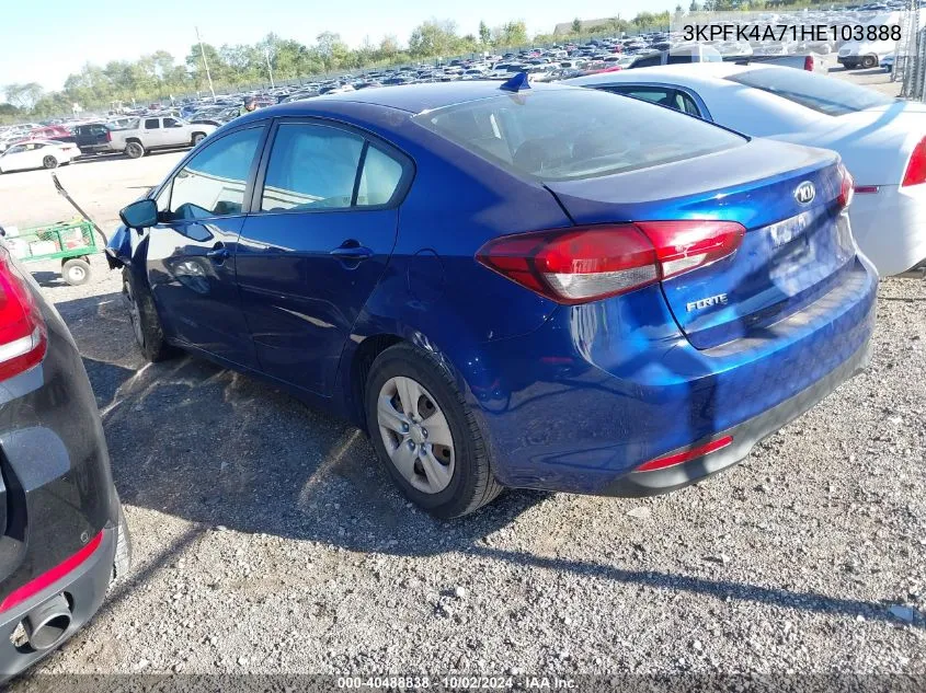 2017 Kia Forte Lx VIN: 3KPFK4A71HE103888 Lot: 40488838