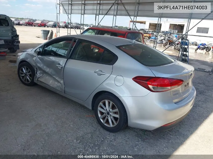 2017 Kia Forte Lx VIN: 3KPFL4A71HE074003 Lot: 40495935