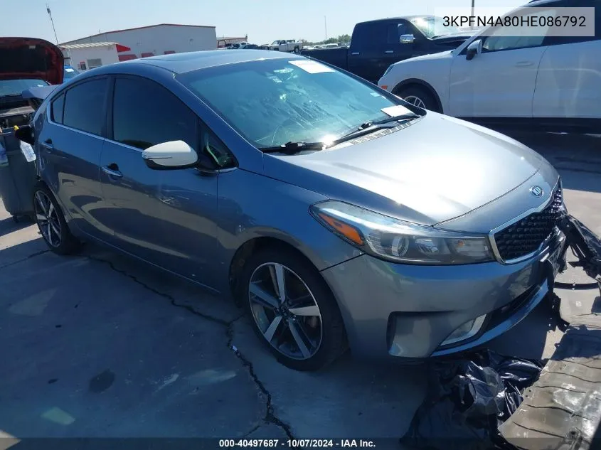 2017 Kia Forte Ex VIN: 3KPFN4A80HE086792 Lot: 40497687