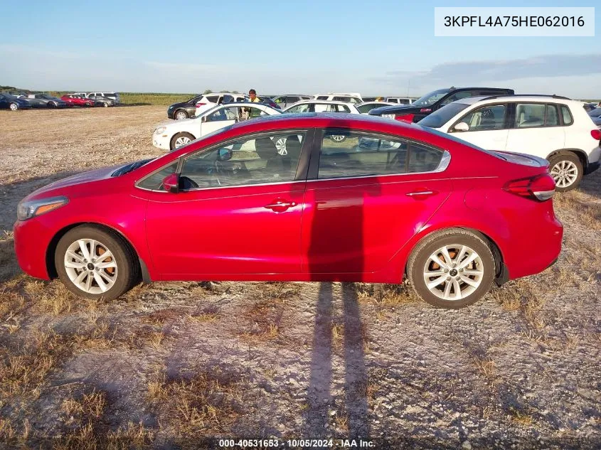 2017 Kia Forte Lx/S VIN: 3KPFL4A75HE062016 Lot: 40531653