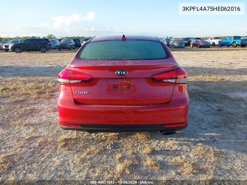 2017 Kia Forte Lx/S VIN: 3KPFL4A75HE062016 Lot: 40531653