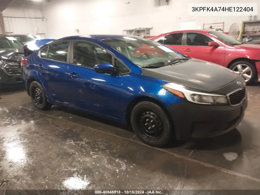 2017 Kia Forte Lx VIN: 3KPFK4A74HE122404 Lot: 40545918