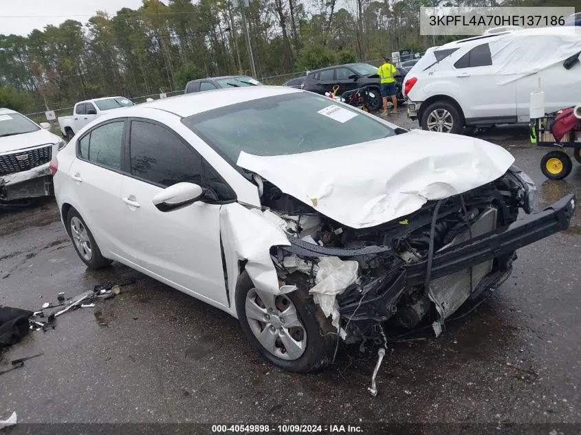 2017 Kia Forte Lx/S VIN: 3KPFL4A70HE137186 Lot: 40549898