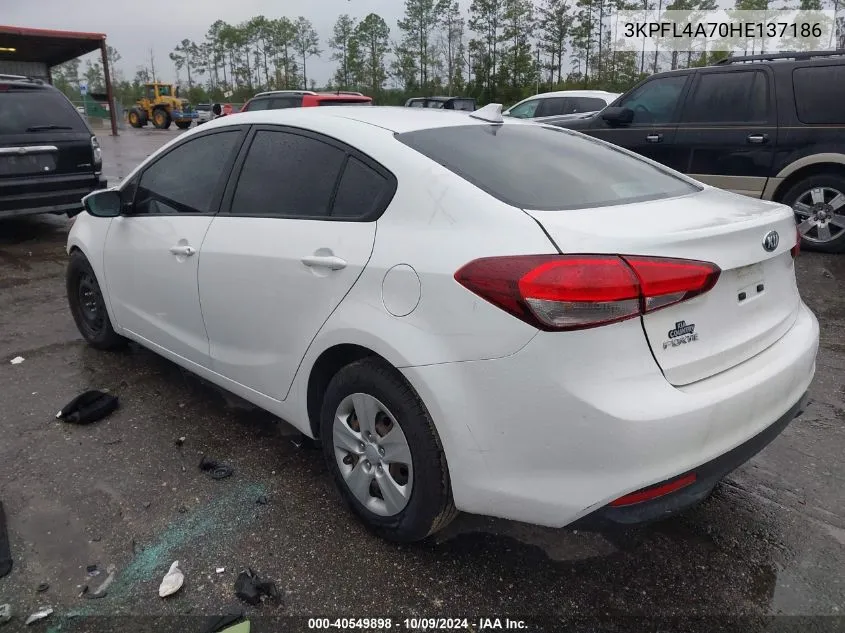 2017 Kia Forte Lx/S VIN: 3KPFL4A70HE137186 Lot: 40549898