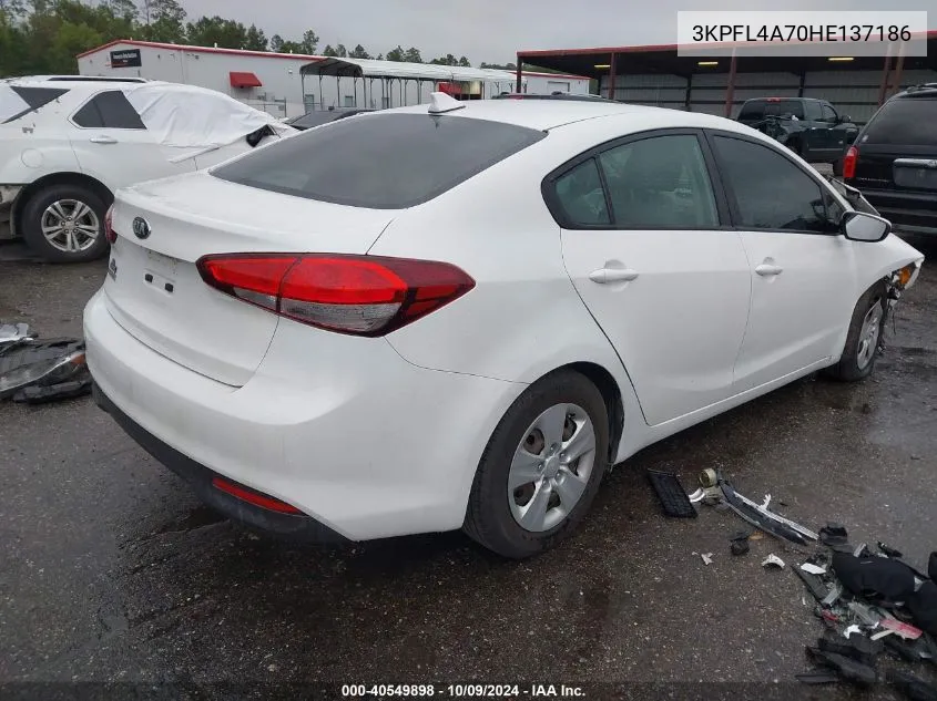 2017 Kia Forte Lx/S VIN: 3KPFL4A70HE137186 Lot: 40549898