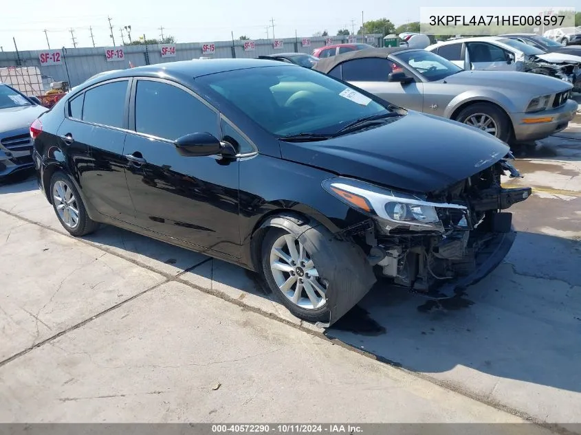 2017 Kia Forte Lx VIN: 3KPFL4A71HE008597 Lot: 40572290