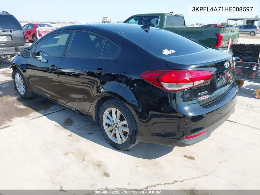 2017 Kia Forte Lx VIN: 3KPFL4A71HE008597 Lot: 40572290