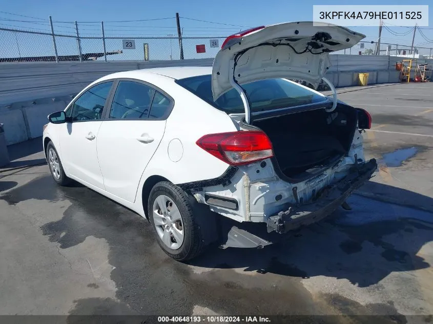 2017 Kia Forte Lx VIN: 3KPFK4A79HE011525 Lot: 40648193