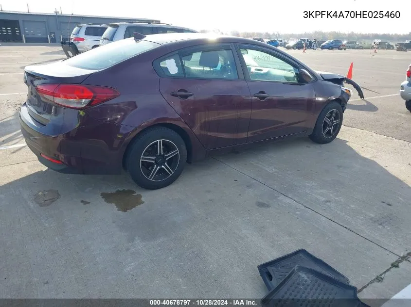 2017 Kia Forte Lx VIN: 3KPFK4A70HE025460 Lot: 40678797