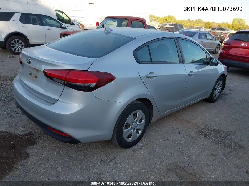 2017 Kia Forte Lx VIN: 3KPFK4A70HE073699 Lot: 40710343