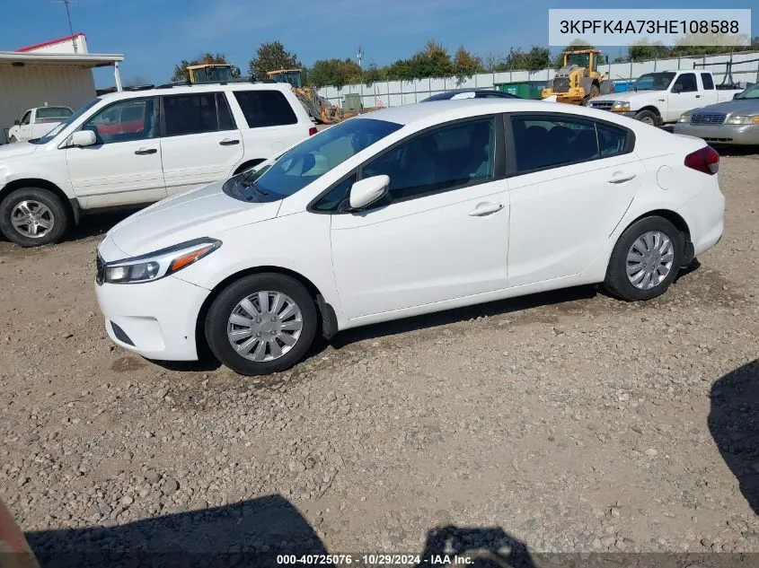 2017 Kia Forte Lx VIN: 3KPFK4A73HE108588 Lot: 40725076