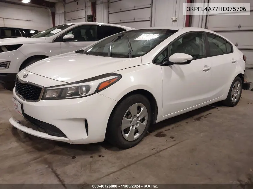 2017 Kia Forte Lx VIN: 3KPFL4A77HE075706 Lot: 40726800