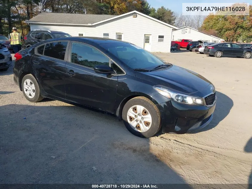 2017 Kia Forte Lx VIN: 3KPFL4A79HE116028 Lot: 40728718